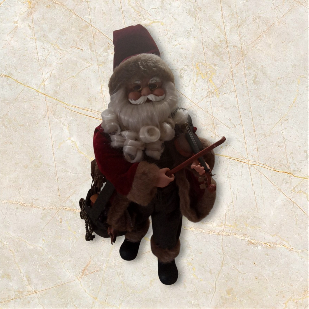 Santa Claus Figurine with Violin